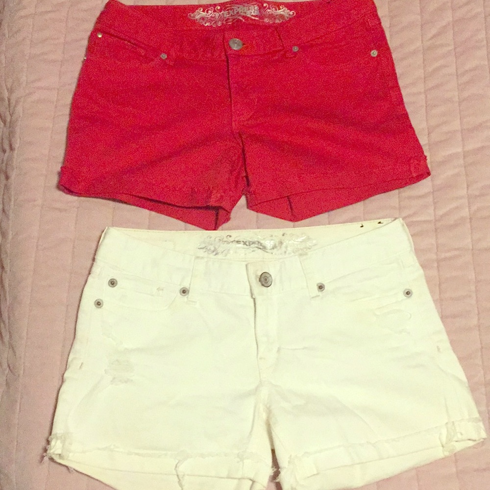 Express denim jean shorts
